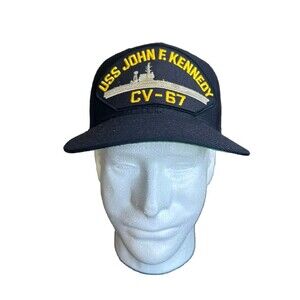 Vintage USD John F Kennedy CV-67 Naval Ship Snapback Hat
